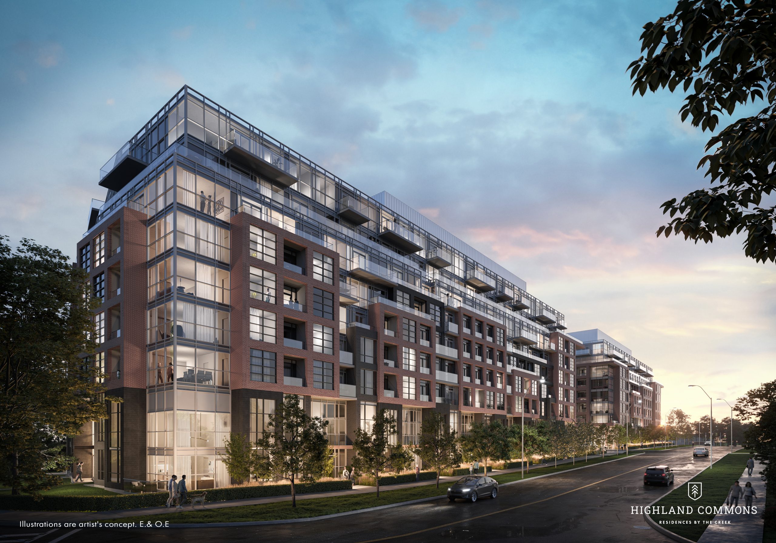 Highland Commons exterior rendering